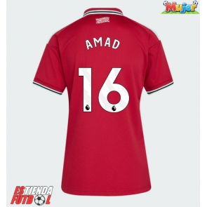 Manchester United Amad Diallo #16 Primera Equipación Mujer 2026-27 Manga Corta